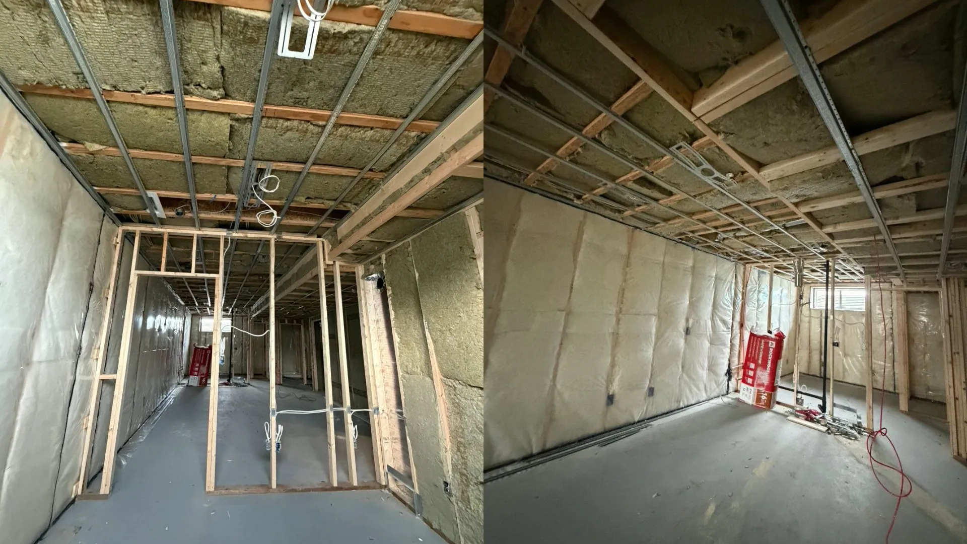 Basement before — bare and under construction